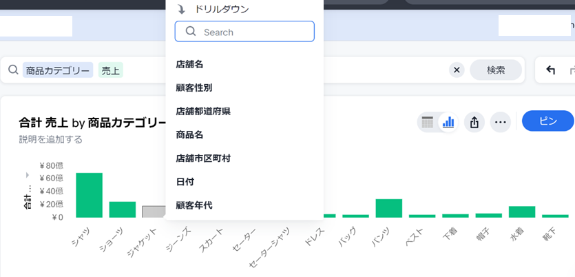 ThoughtSpot
データ分析サービス
レポートサンプル